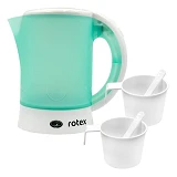 Электрочайник Rotex RKT07-G Travel 630Вт 0.6л пластик 2 ложки 2 чашки                               
