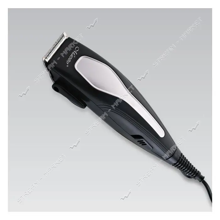 Машинка для стрижки Maestro MR-651C-GREY 15Вт 4 насадки 3мм 6мм 9мм 12мм лезвие керамика            