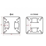 Кронштейн для ТВ Квадо К-22 черный