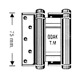 Петля стальная Odak 29 75мм 2шт никель