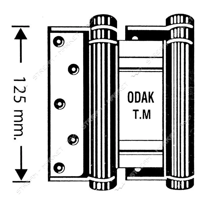 Петля стальная Odak 33 125мм 2шт никель