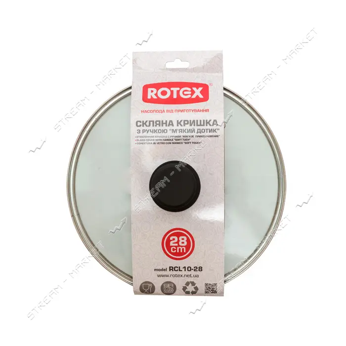 Крышка стеклянная Rotex RCL10-28 d=28см