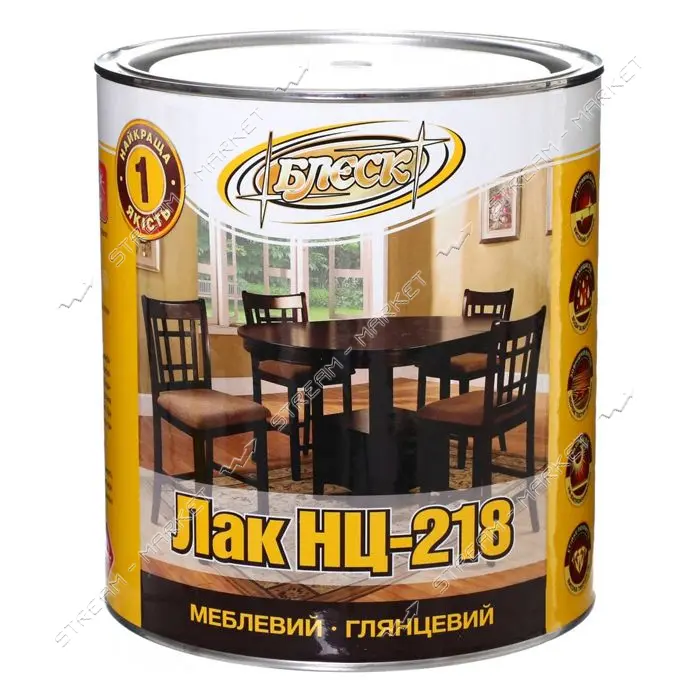 Лак мебельный Блеск НЦ-218 2.4кг                                                                    