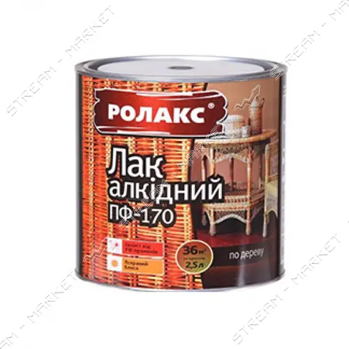 Лак ПФ-170 Ролакс для наружных работ 0.8л                                                           