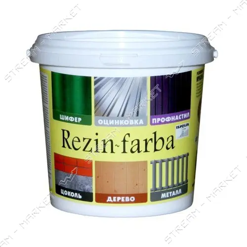 Краска резиновая Ispolin Rezin-farba 1л белая