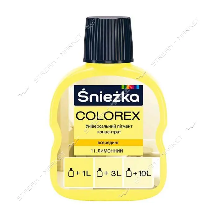 Пигмент для водоэмульсионной краски Sniezka Colorex 11 100мл лимонный