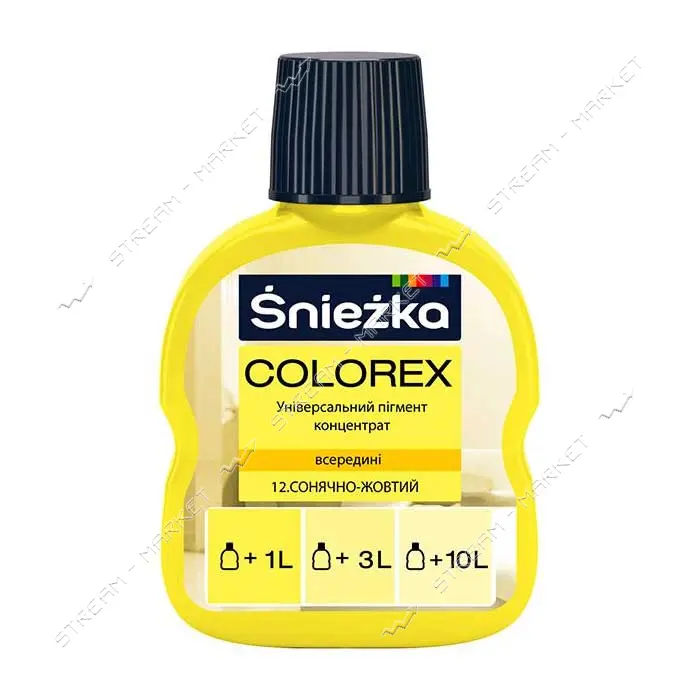 Пигмент для водоэмульсионной краски Sniezka Colorex 12 100мл солнечно-желтый