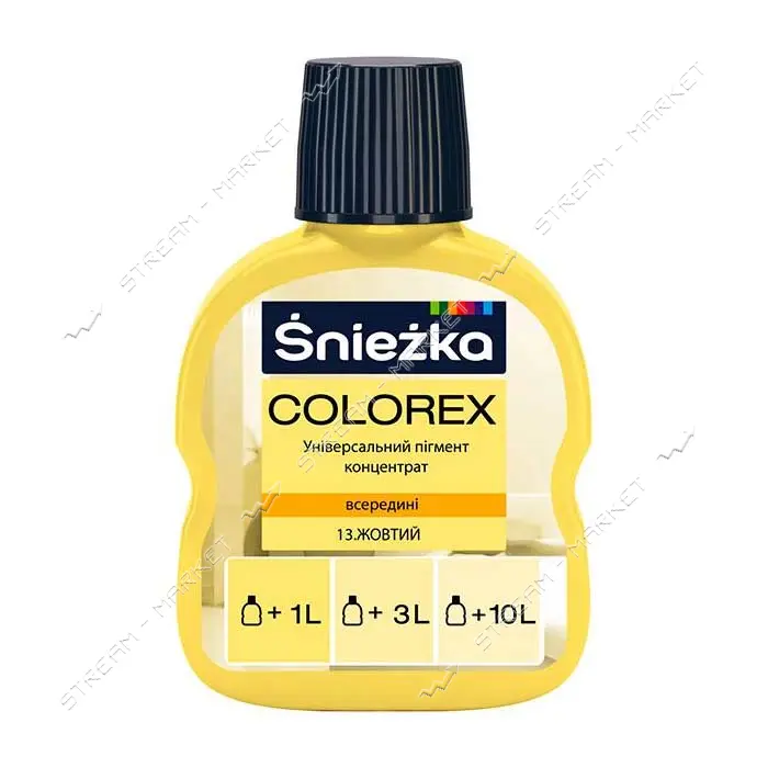 Пигмент для водоэмульсионной краски Sniezka Colorex 13 100мл желтый                                 