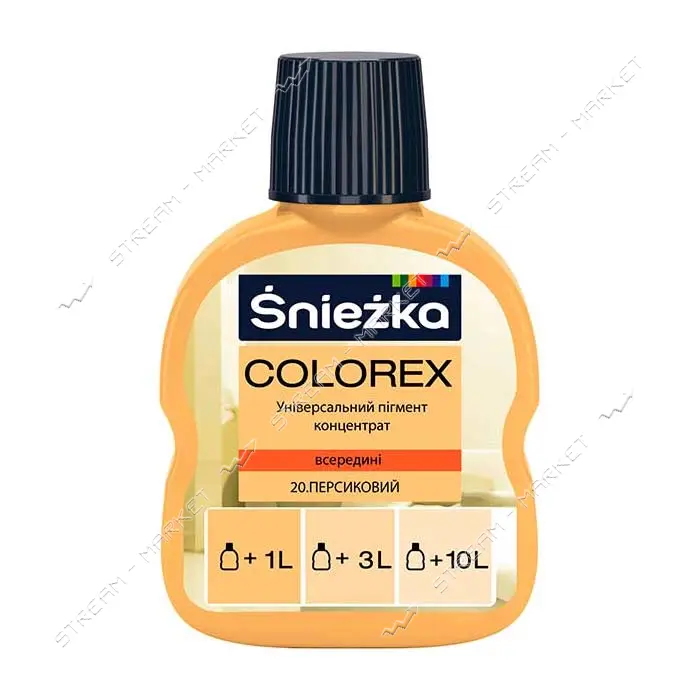 Пигмент для водоэмульсионной краски Sniezka Colorex 20 100мл персиковый