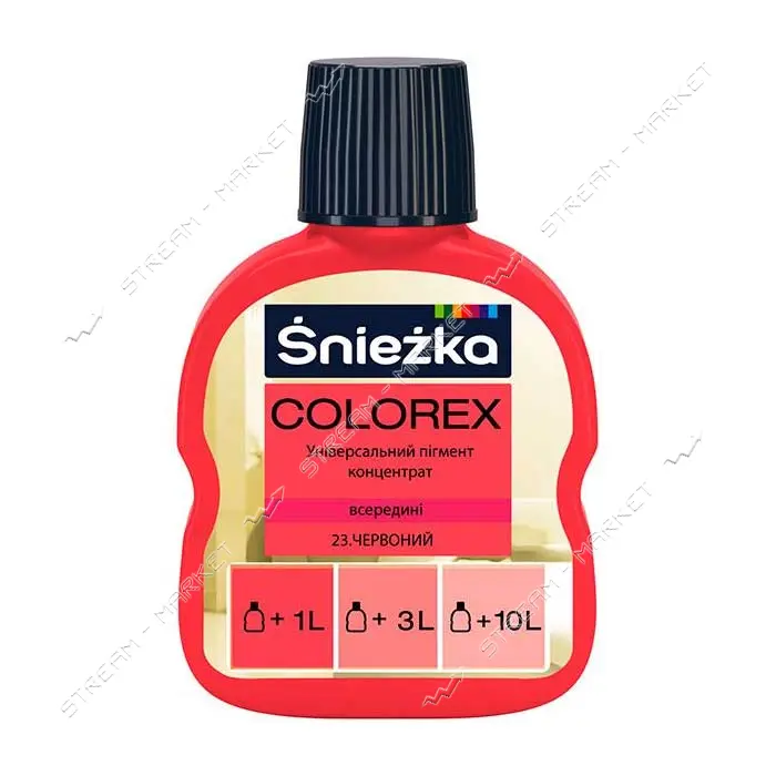 Пигмент для водоэмульсионной краски Sniezka Colorex 23 100мл красный                                