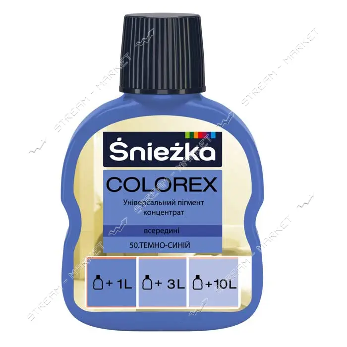Пигмент для водоэмульсионной краски Sniezka Colorex 50 100мл темно-синий