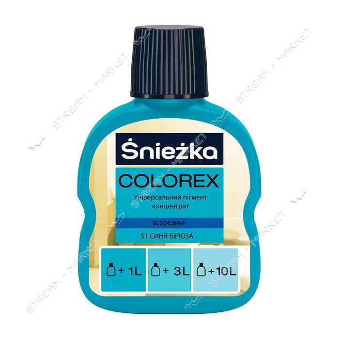 Пигмент для водоэмульсионной краски Sniezka Colorex 44 100мл синяя бирюза