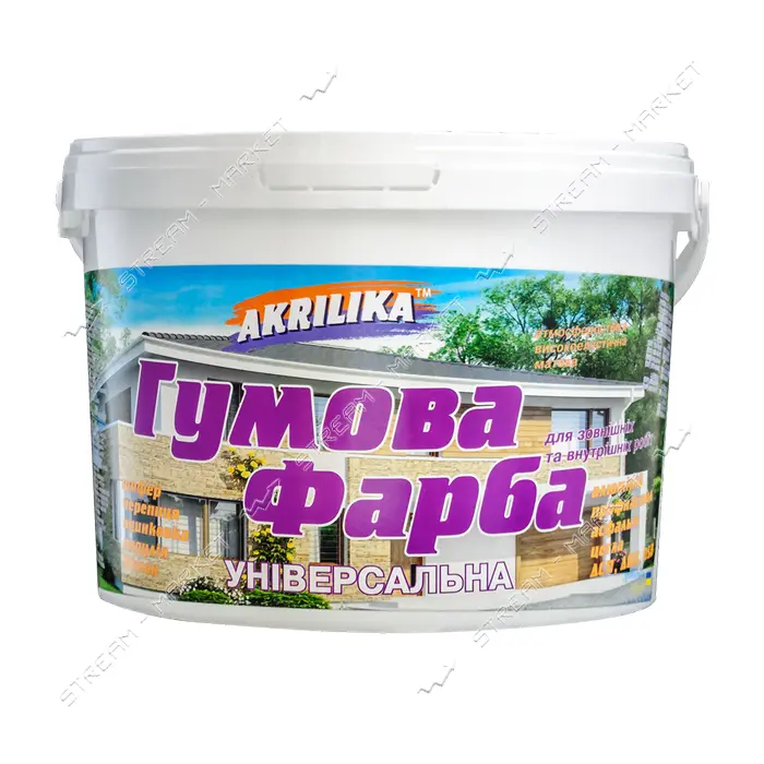 Краска резиновая Akrilika 3.2л синяя                                                                