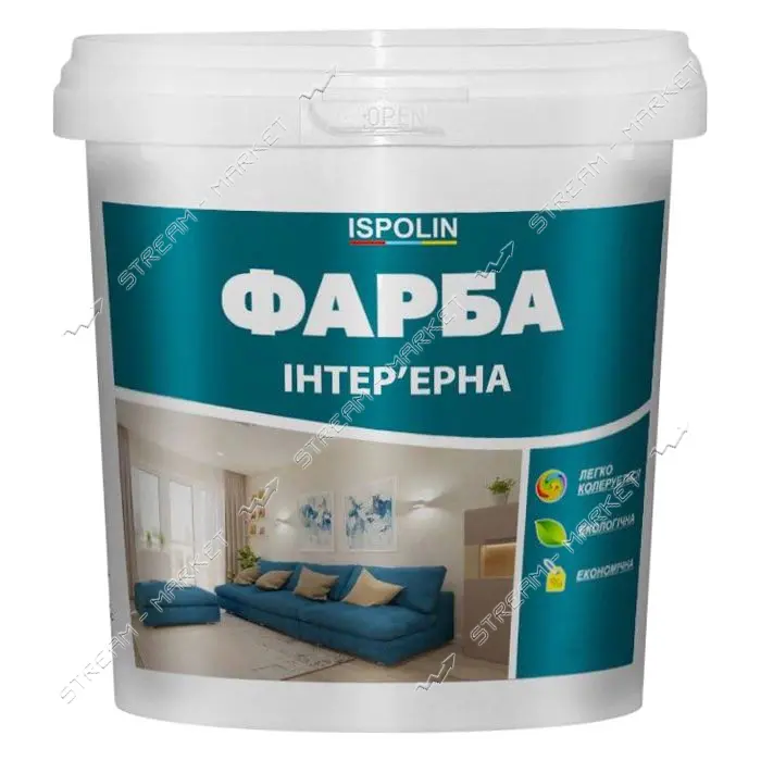 Краска водоэмульсионная Ispolin Латексная интерьерная 5л                                            