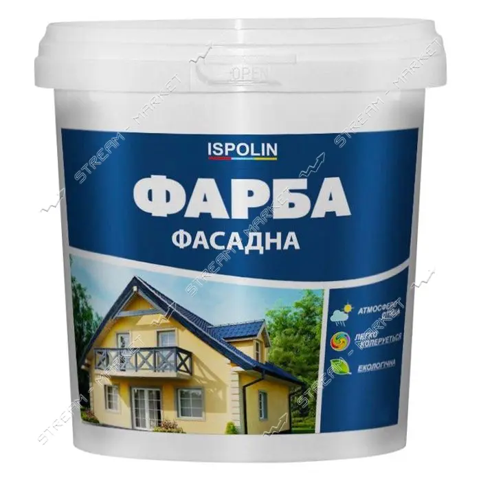 Краска водоэмульсионная Ispolin фасадная 10л