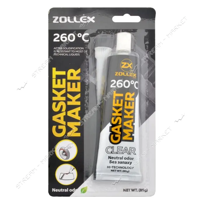 Герметик многоцелевой Zollex 85г прозрачный