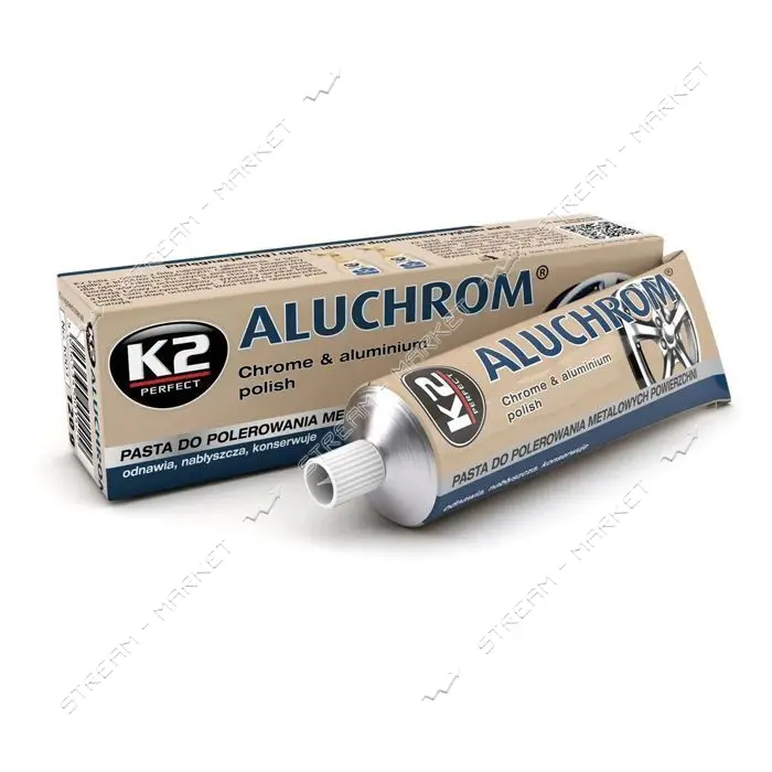 Паста для полировки хром деталей K2 К20104 Aluchrom 120мл                                           