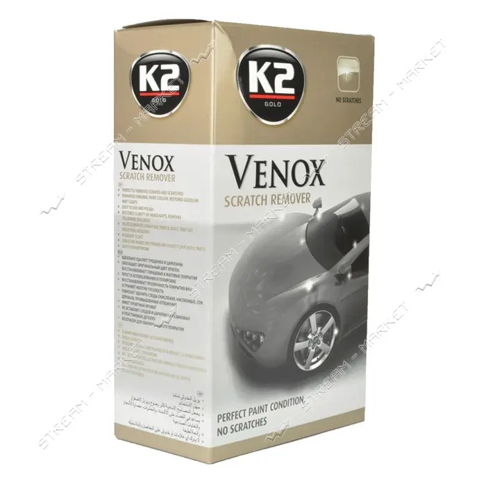Полироль для кузова молочко с губкой K2 К20205 Venox 180мл