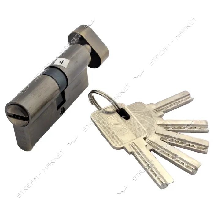 Секрет цинковый FZB/Sofia 13-08 60 30/30AB поворот/лазерный ключ 5 ключей бронза                    
