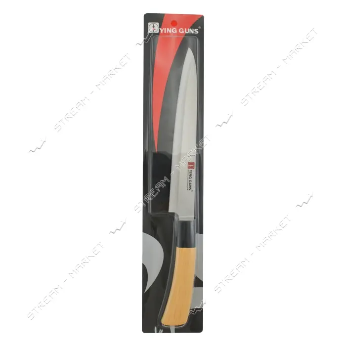 Нож Ying Guns узкий с бежевой ручкой лезвие 20см