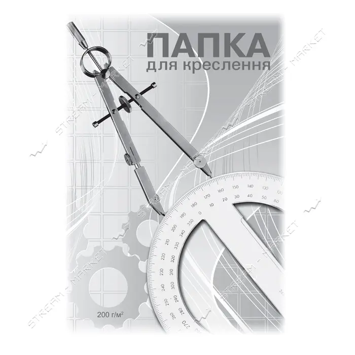 Папка для черчения ПВ-18 А3 ватман 10 листов