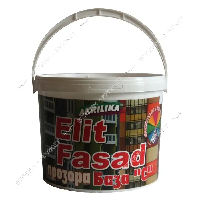 Краска база Akrilika Elit Fasad фасадная 7кг прозрачная
