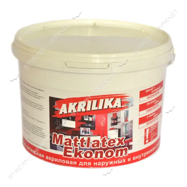 Краска водоэмульсионная Akrilika Mattlatex Еkonom 14кг