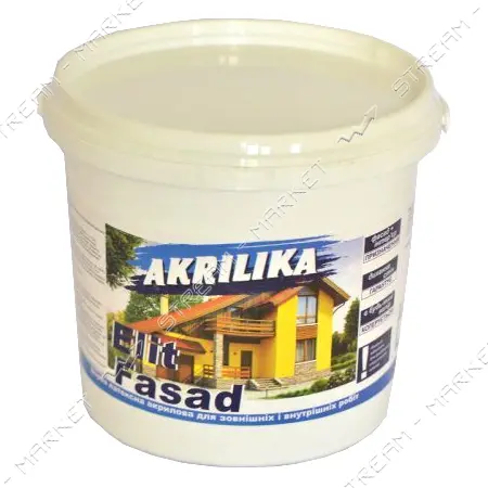 Краска водоэмульсионная Akrilika Elit Fasad фасадная 4.2кг