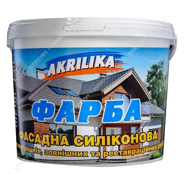 Краска силиконовая Akrilika фасадная 4.2кг                                                          