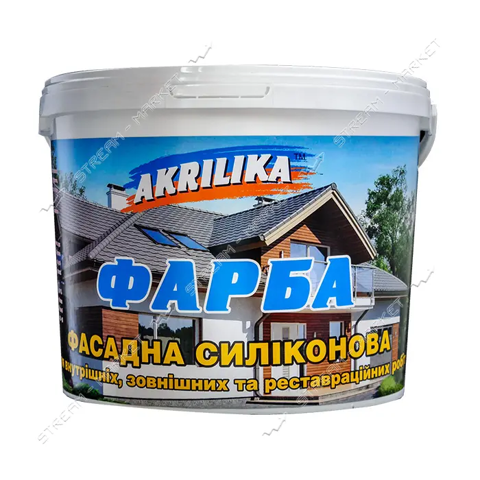 Краска силиконовая Akrilika фасадная 7кг                                                            