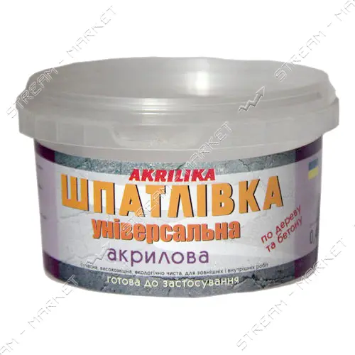 Шпаклевка Akrilika универсальная 0.4кг дуб