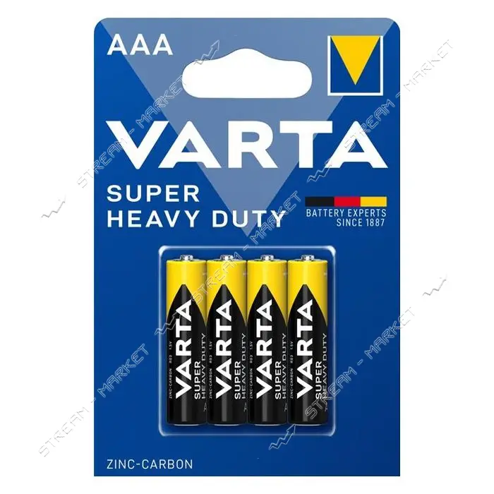 Батарейка Varta Super Heavy Duty солевая АAA/R03  4 шт блистер                                      