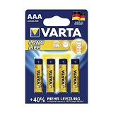 Батарейка Varta LongLife щелочная AAA/LR03 микропальчик блистер 4 шт