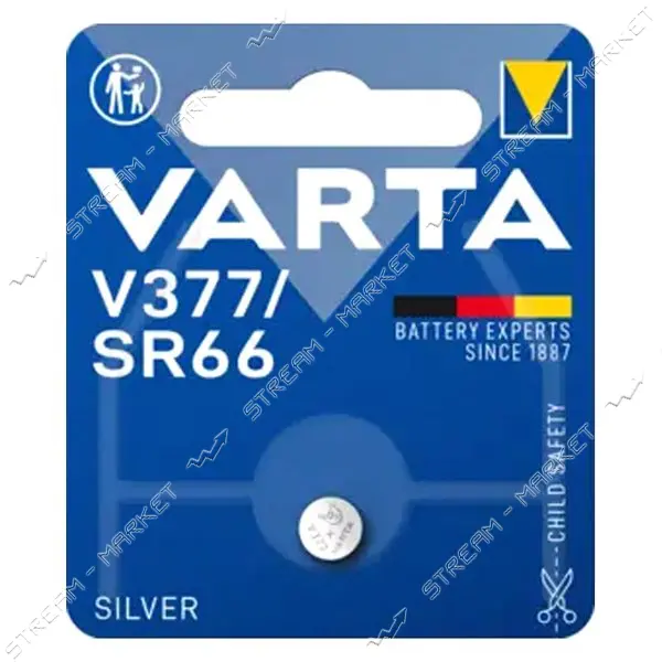 Батарейка Varta часовая щелочная V377/LR626 круглая 1 шт                                            