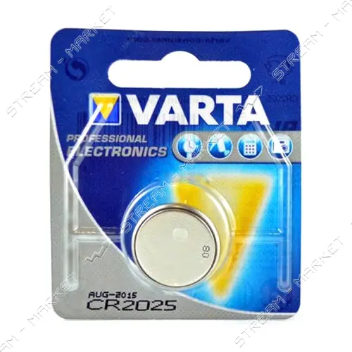 Батарейка Varta литиевая CR 2025 3V круглая блистер 1шт
