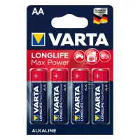 Батарейка Varta LongLife Max Power щелочная AA/LR06 пальчик блистер 4шт                             