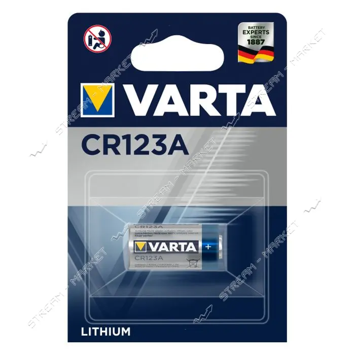 Батарейка Varta литиевая CR 123а 3V блистер 1шт                                                     