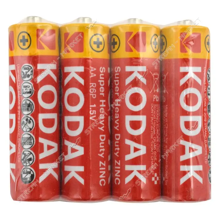 Батарейка Kodak Extra Heavy Duty солевая AA/R6 4 шт