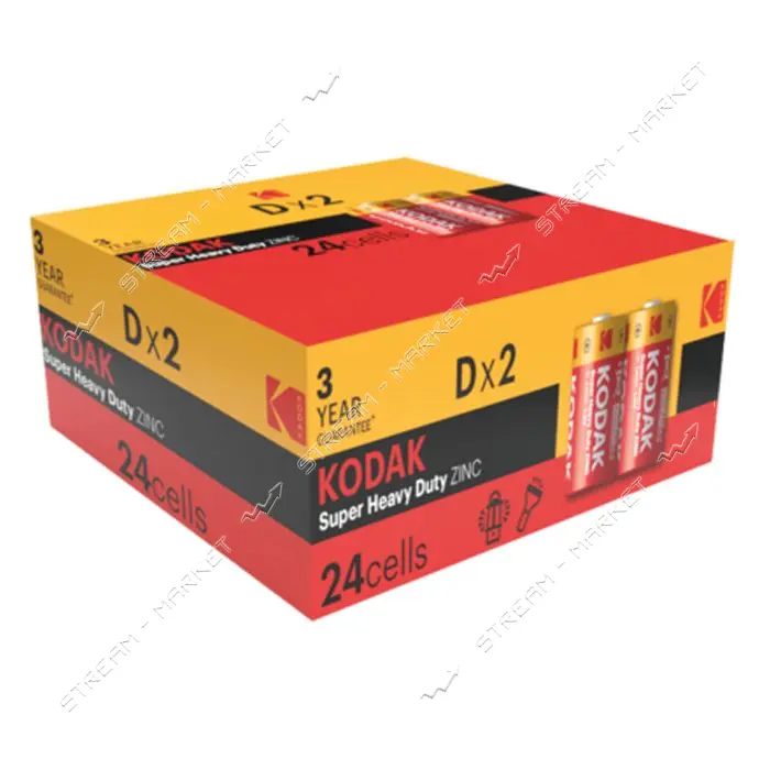 Батарейка Kodak Extra Heavy Duty солевая D/R20 "большой бочонок" 2шт
