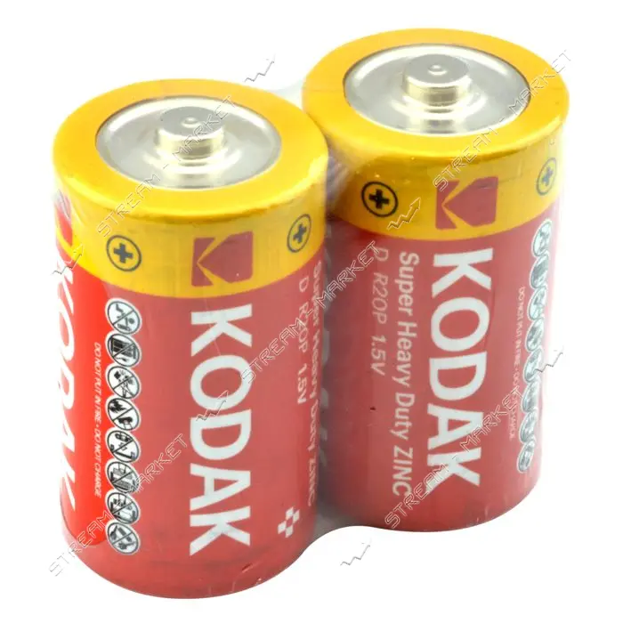 Батарейка Kodak Extra Heavy Duty солевая D/R20 "большой бочонок" 2шт