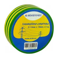 Изолента ПВХ Аcko 19x0.13мм 10м желто-зеленая                                                       