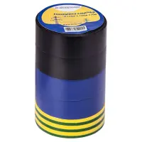 Набор изоленты ПВХ Аcko 19x0.13мм 10м 5шт ассорти                                                   
