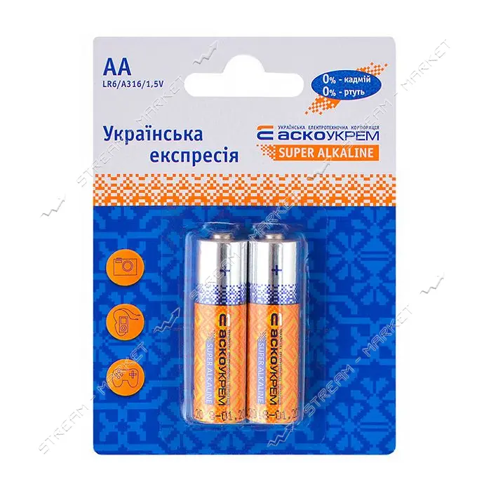 Батарейка Аcko щелочная AA/LR06/ пальчик на блистере 2шт
