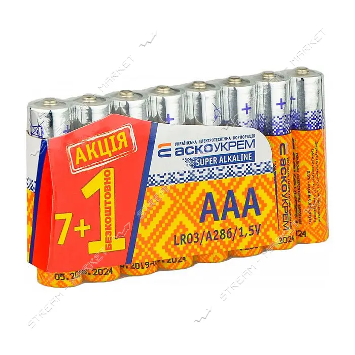 Батарейка Аcko щелочная AАA/LR03 7 плюс 1                                                           
