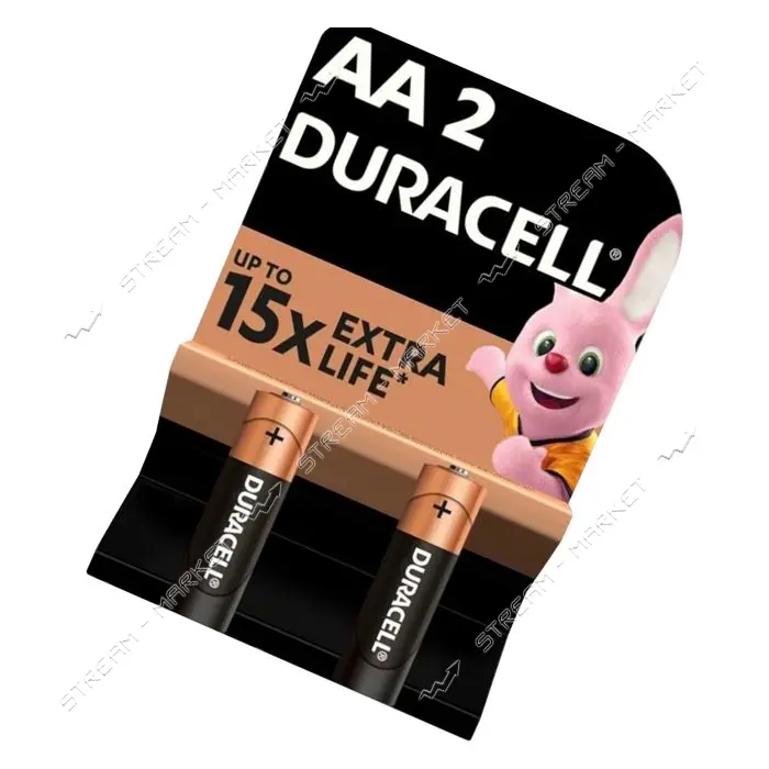 Батарейка Duracell щелочная АА/LR06 пальчик 2шт блистер                                             
