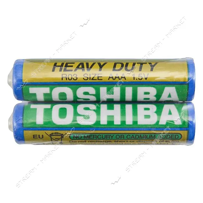 Батарейка Toshiba солевая ААA/R03 микропальчик 2шт