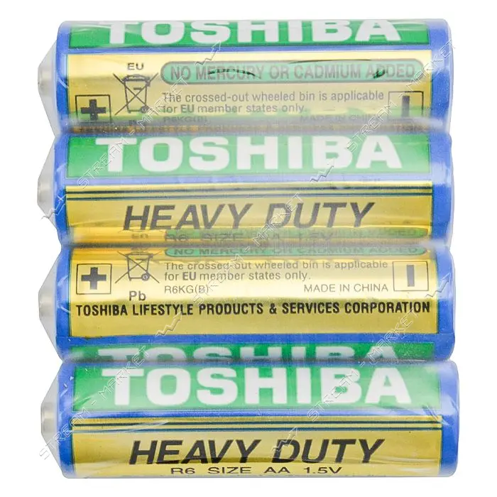 Батарейка Toshiba солевая АA/R06 пальчик 4шт