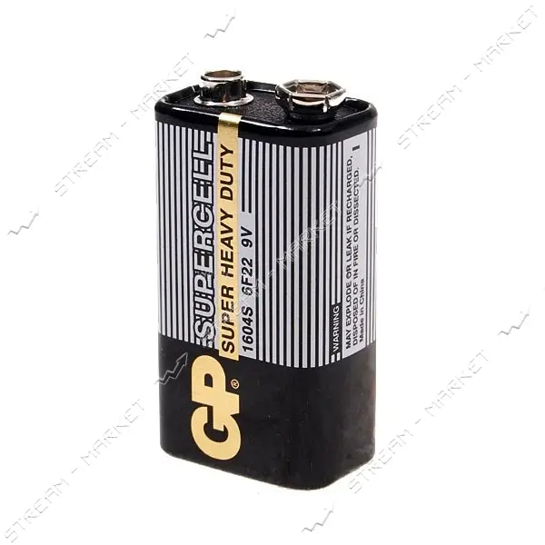 Батарейка GP Supercell солевая 6F22 1 шт