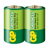Батарейка GP Greencell солевая D/R20 2 шт                                                           