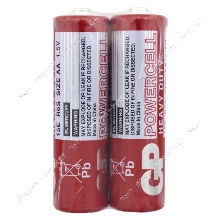 Батарейка GP Powercell солевая AA/R6 2 шт                                                           